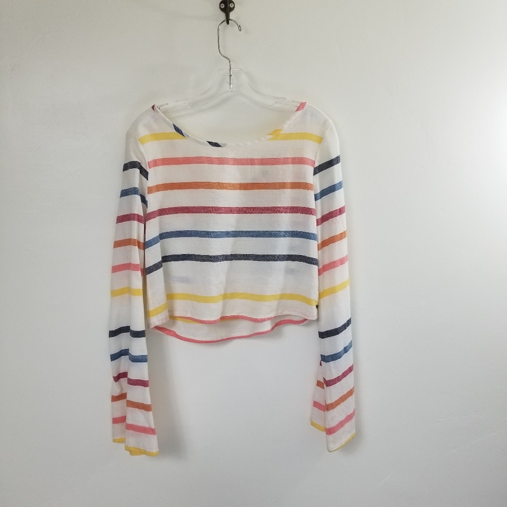 Roxy Striped Crop Shirt
